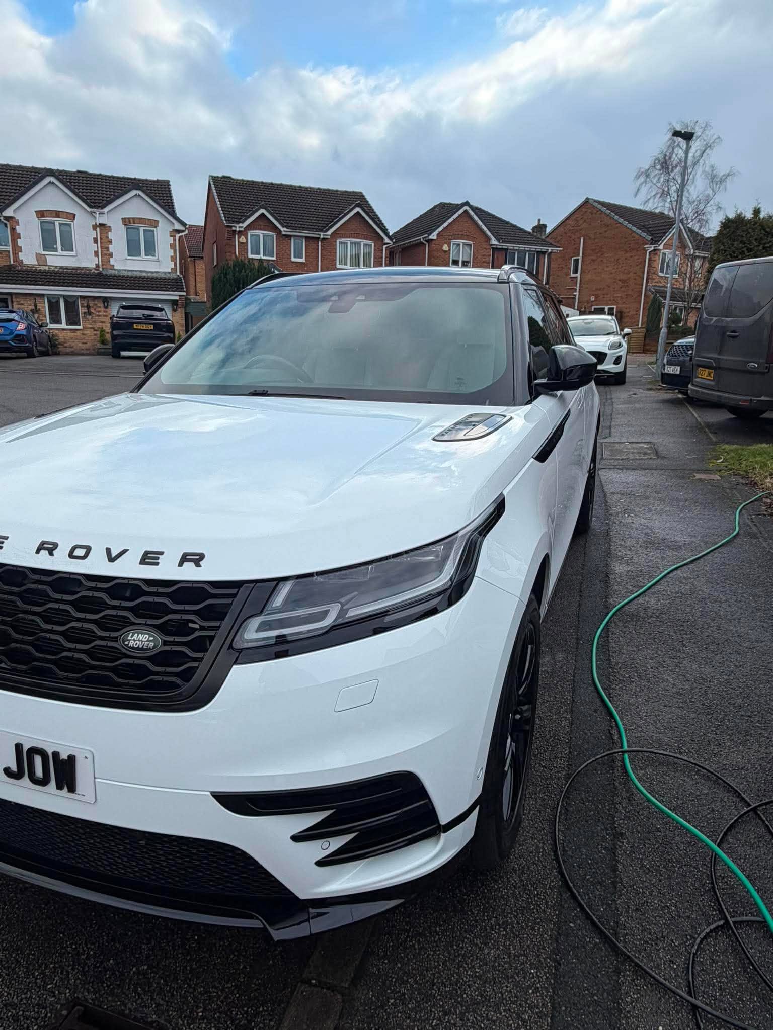 White Range Rover after an exterior detail in South Yorkshire