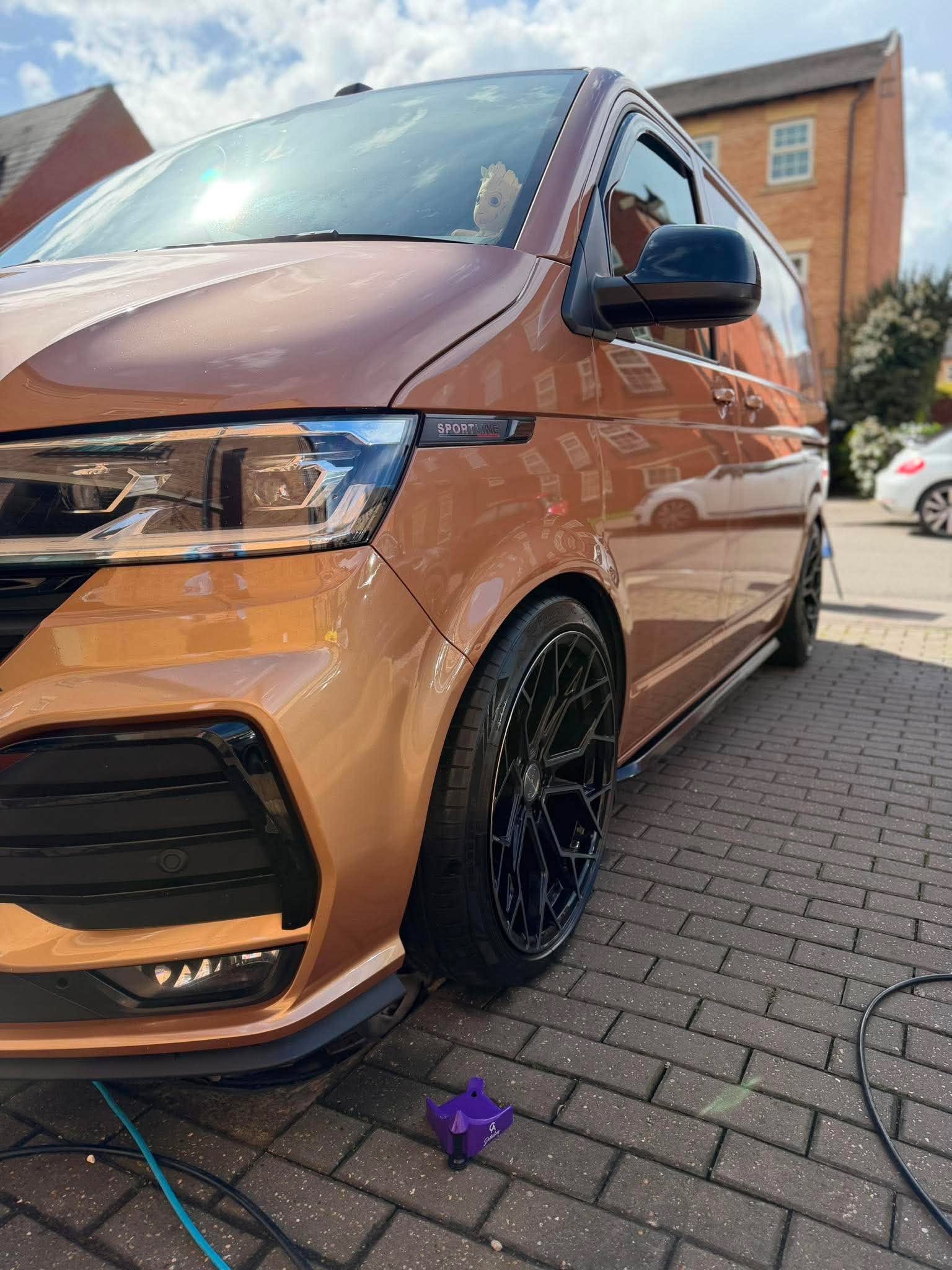 Bronze Volkswagen Transporter after exterior detailing